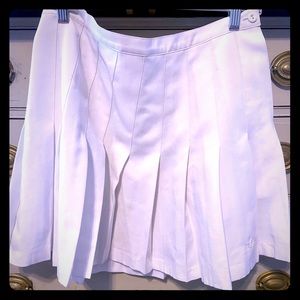 White pleated sports skirt